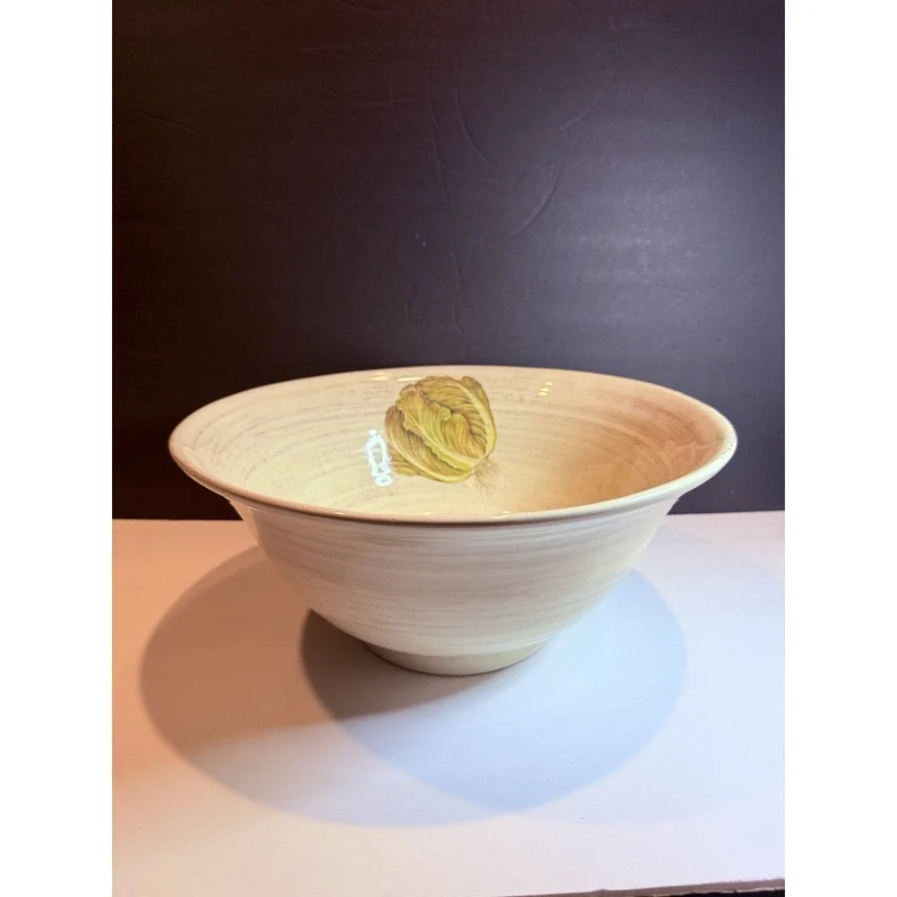 Il Nodo Ceramiche Italian Cabbage Pasta Salad Serving Bowl 13.5